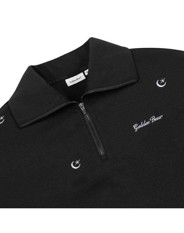 골든베어 (W) Moon Embroidery Half Zip-up Sweat G5TAW25702BKX 착용컷