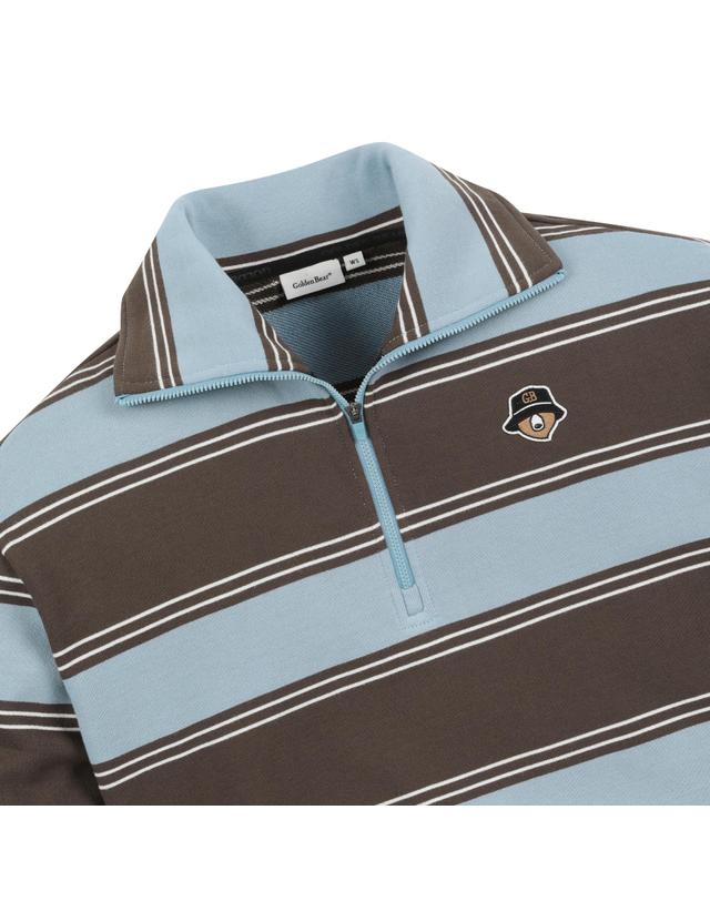 골든베어 (W) Stripe Half Zip-up T-shirt G5TAW25722BUX 착용컷