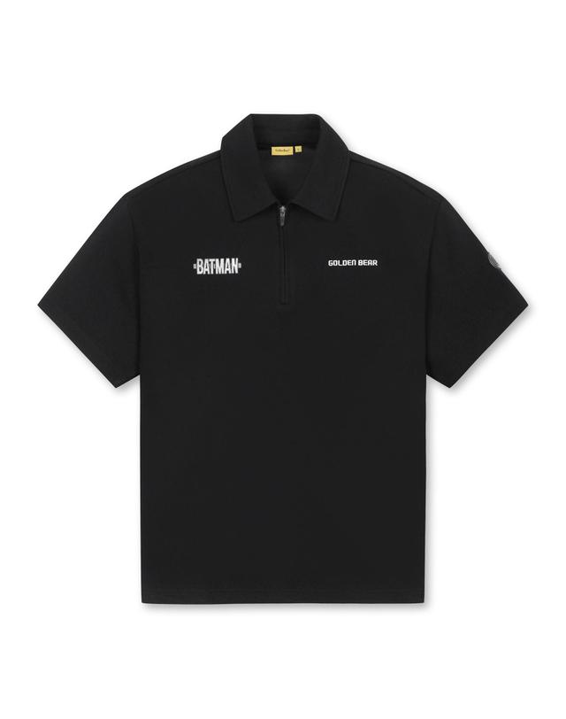 골든베어 (U)(GOLDENBEAR X BATMAN) 배트맨 백그래픽 반팔 폴로 집업 티셔츠 G4TAW25061BKX 착용컷