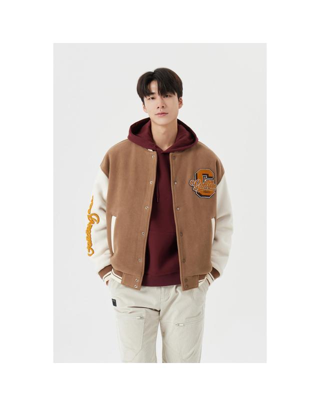 골든베어 Fleece Varsity Jacket G4UAW25801BEX 착용컷