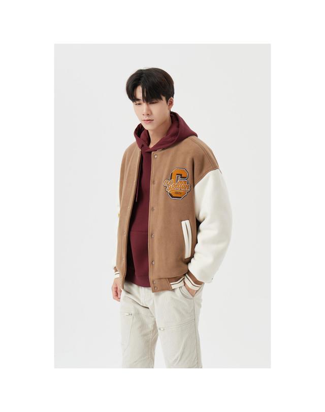 골든베어 Fleece Varsity Jacket G4UAW25801BEX 착용컷