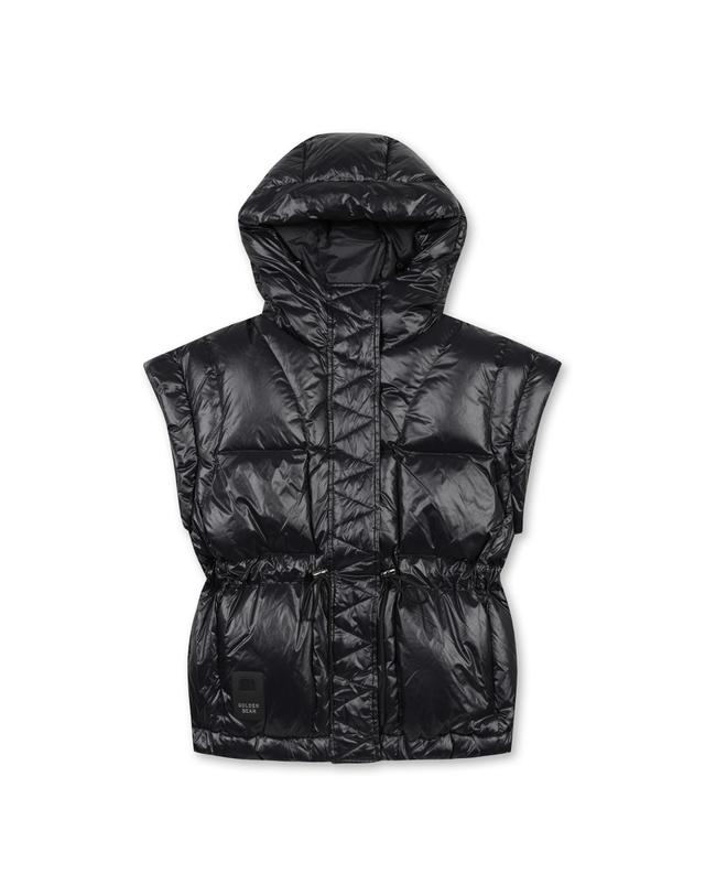 골든베어 (W) Mid Length Down Vest G5VAW25801BKX 착용컷