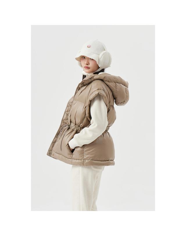 골든베어 (W) Mid Length Down Vest G5VAW25801BRX 착용컷