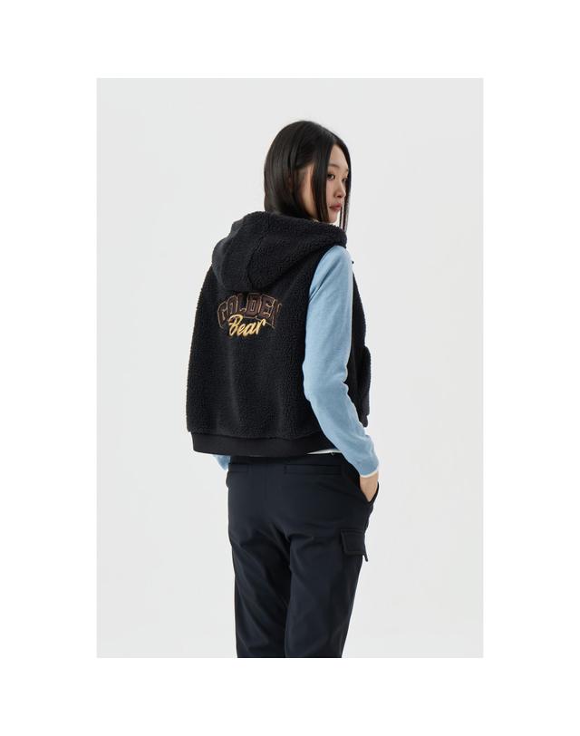 골든베어 (W) Back Graphic Fleece Vest G5VAW25821BKX 착용컷