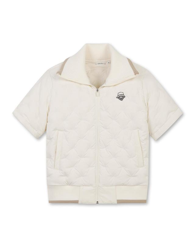 골든베어 (W) Rib Collar Short Sleeve Tube Down Jacket G5UAW25901IVX 착용컷
