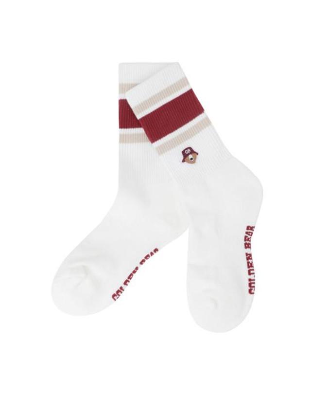 골든베어 TRI-Color Stripe Socks G6LAX26001WIX 착용컷