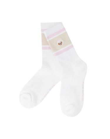 (W)Tri-Color Stripe Mid Socks   G6LAX26112BEX