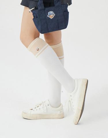 (W) Color Block Knee-Socks G6LAX26122BEX