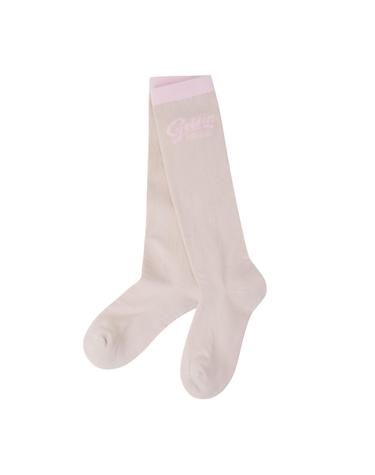 (W) Lettering Jaquard Knee-Socks G6LAX26332BEX