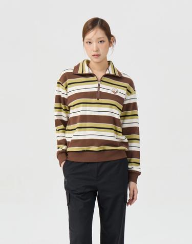 (여성) Stripe Half Zip-up T-shirt G5TAW26002BRX