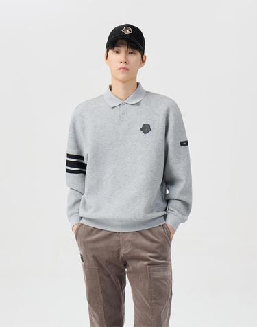 (남성) Border Line Sleeves Collar Sweatshirt G4TAW26201GYX