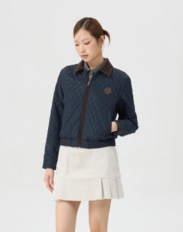 (여성) Corduroy Collar Quilted Zip-up Jumper G5UAW26003NYX
