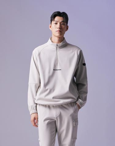 (남성) Brushed Back Woven Patched Half-Zip G4TAW26502BEX
