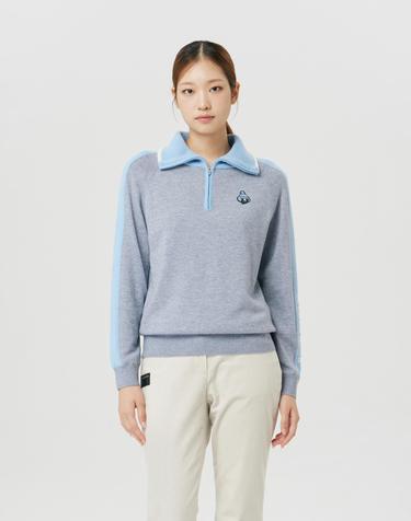 (여성) Back Graphic Half Zip Sweater G5WAW26501GYX