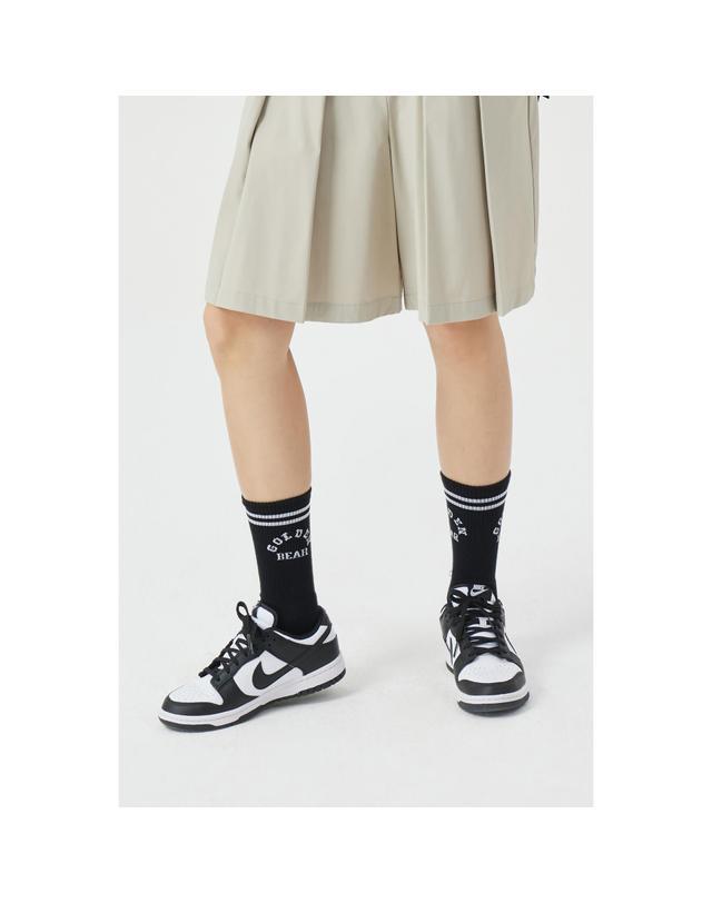 골든베어 (U) Arch Logo Mid Socks G6LAX26101BKX 착용컷