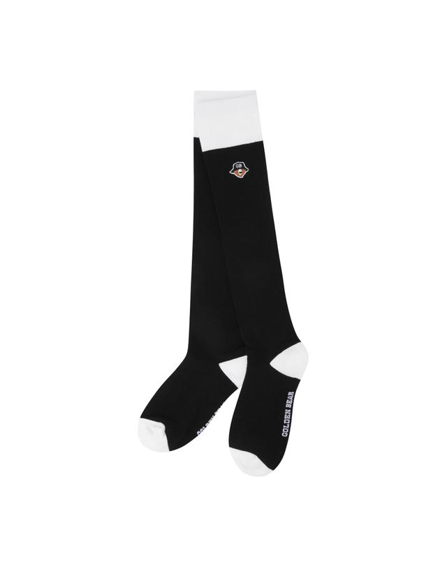 골든베어 (W) Block Contrast Knee Socks G6LAX26132BKX 착용컷