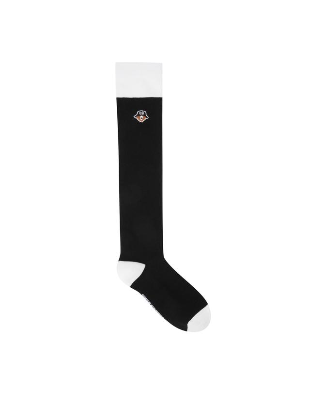 골든베어 (W) Block Contrast Knee Socks G6LAX26132BKX 착용컷
