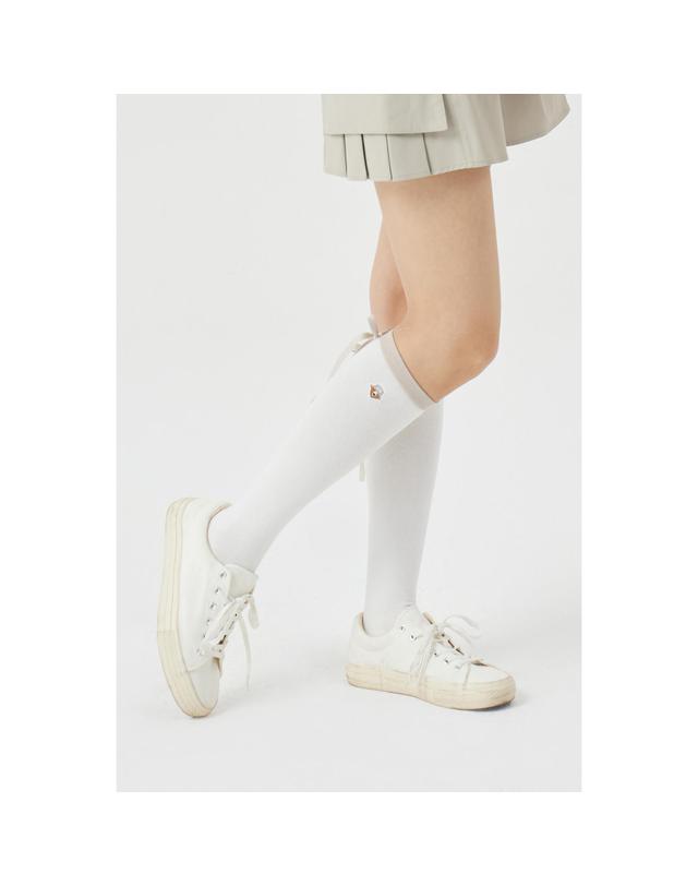 골든베어 (W) Ribbon Tie Knee-Socks G6LAX26242BEX 착용컷