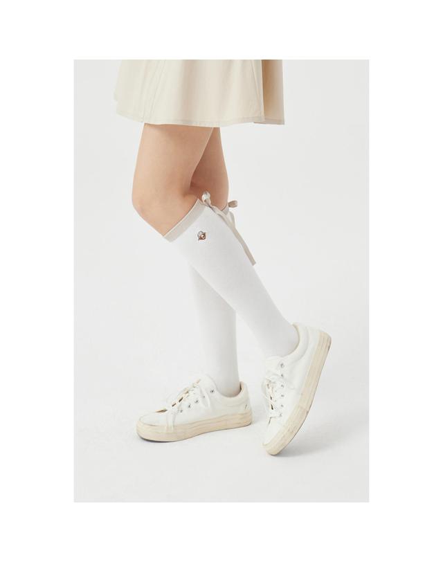골든베어 (W) Ribbon Tie Knee-Socks G6LAX26242BEX 착용컷