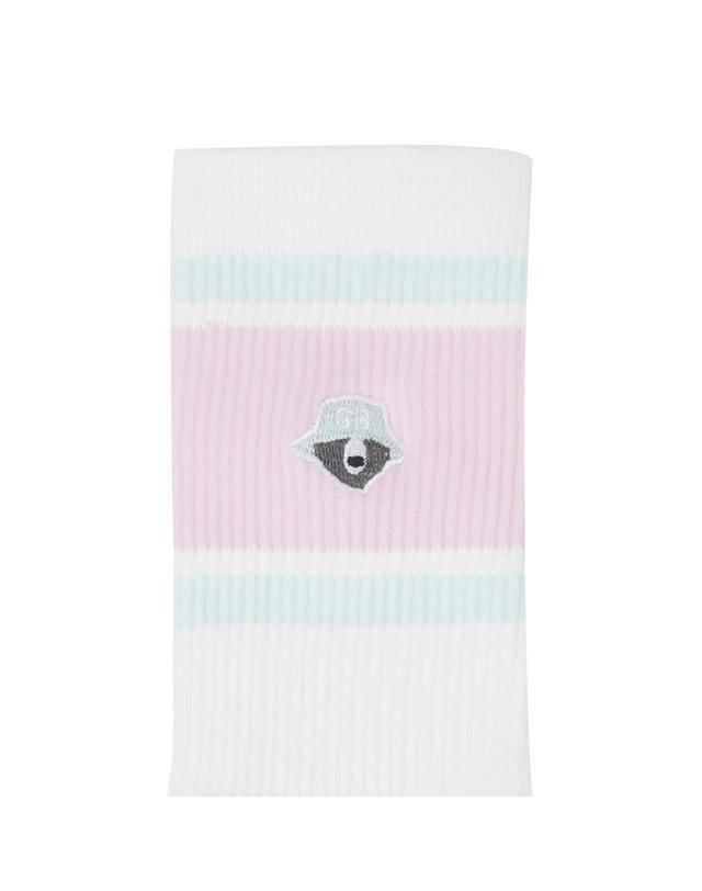 골든베어 (W)Tri-Color Stripe Mid Socks G6LAX26112PIX 착용컷
