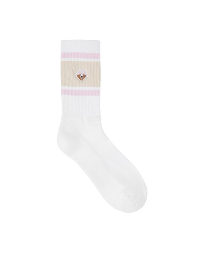 골든베어 (W)Tri-Color Stripe Mid Socks G6LAX26112BEX 착용컷