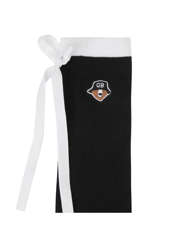 골든베어 (W) Ribbon Tie Knee-Socks G6LAX26242BKX 착용컷