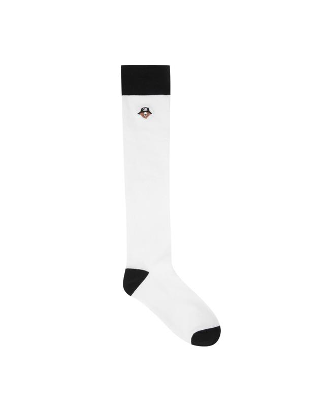 골든베어 (W) Block Contrast Knee Socks G6LAX26132WHX 착용컷