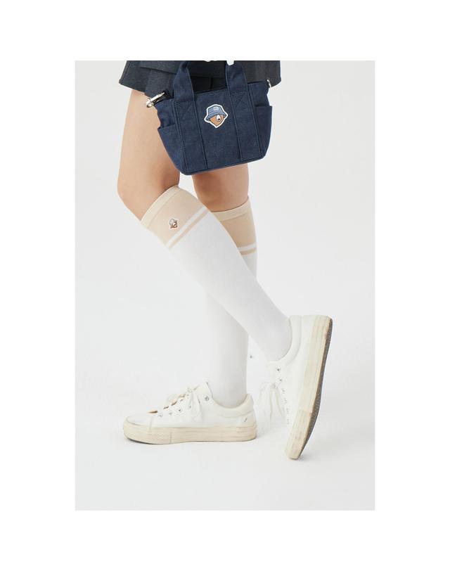 골든베어 (W) Color Block Knee-Socks G6LAX26122BEX 착용컷