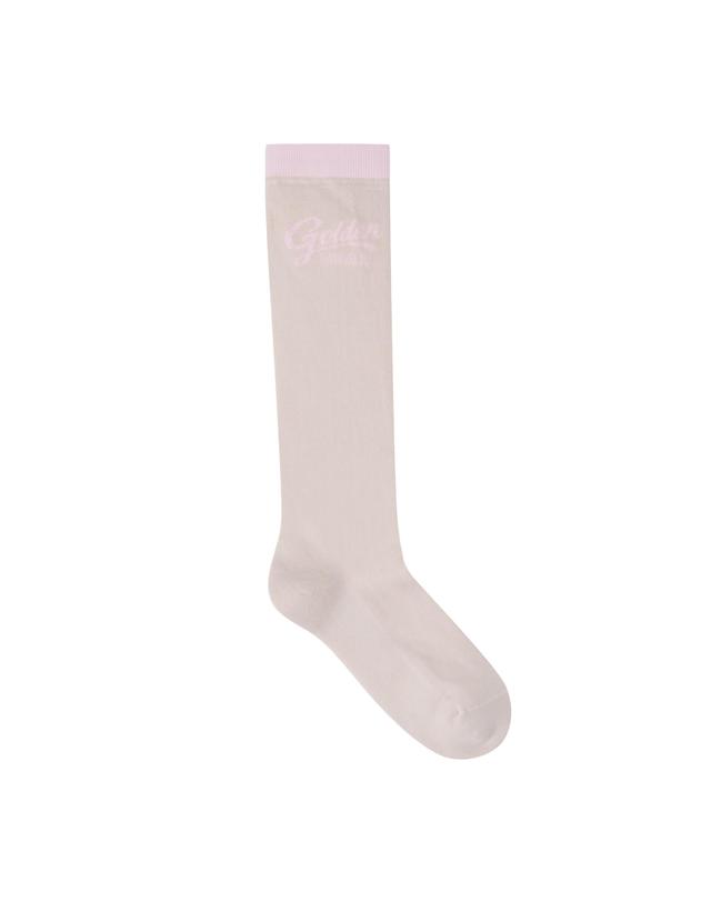 골든베어 (W) Lettering Jaquard Knee-Socks G6LAX26332BEX 착용컷