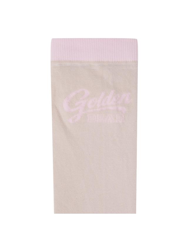 골든베어 (W) Lettering Jaquard Knee-Socks G6LAX26332BEX 착용컷