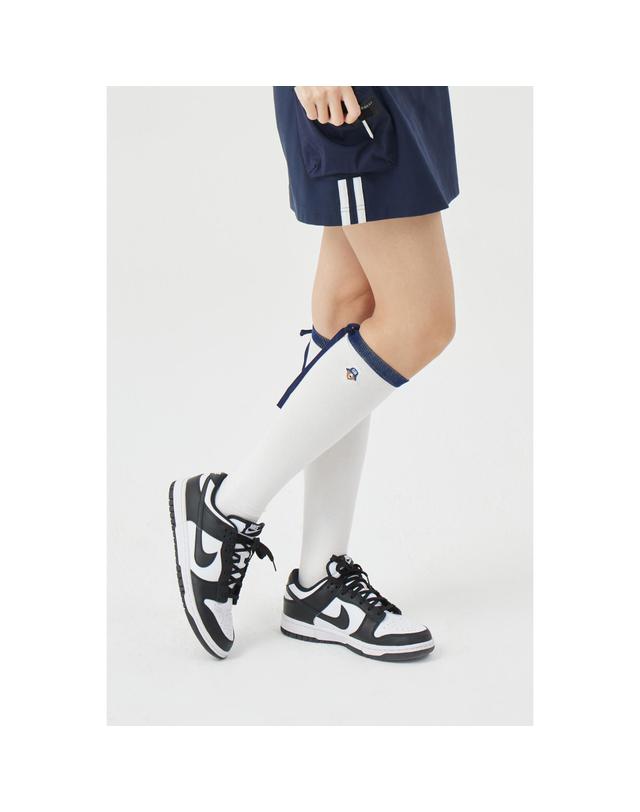 골든베어 (W) Ribbon Tie Knee-Socks G6LAX26242NYX 착용컷