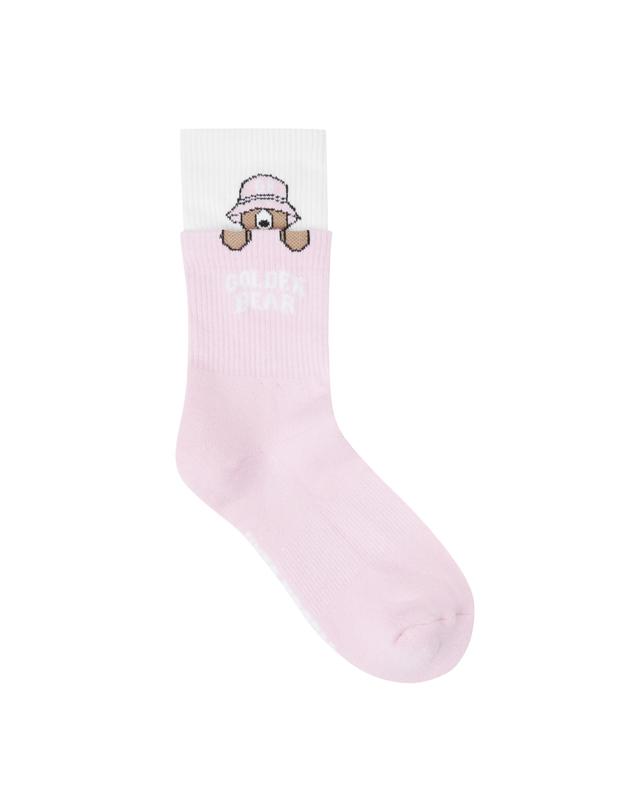 골든베어 (W) Layered Bucket Bear Mid Socks G6LAX26222PIX 착용컷
