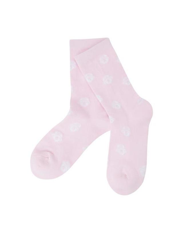골든베어 (W) Lettering Jaquard Knee Socks G6LAX26232PIX 착용컷