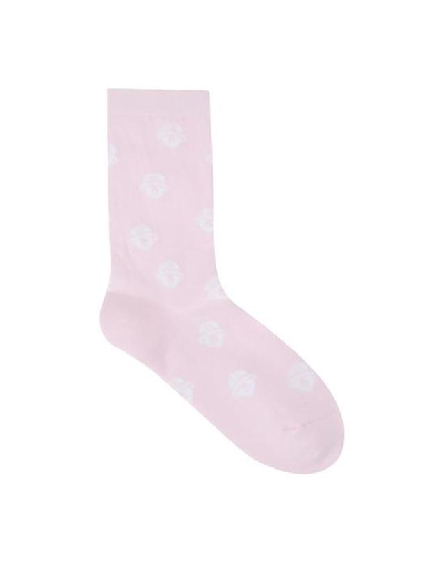 골든베어 (W) Lettering Jaquard Knee Socks G6LAX26232PIX 착용컷