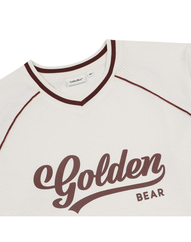 골든베어 (여성) Mesh Long Sleeve T-shirt G5TAW26001IVX 착용컷