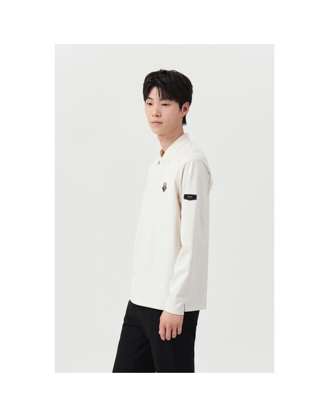 골든베어 (공용) Polo Collar Essential LS T-shirt G4TAW26001BEX 착용컷