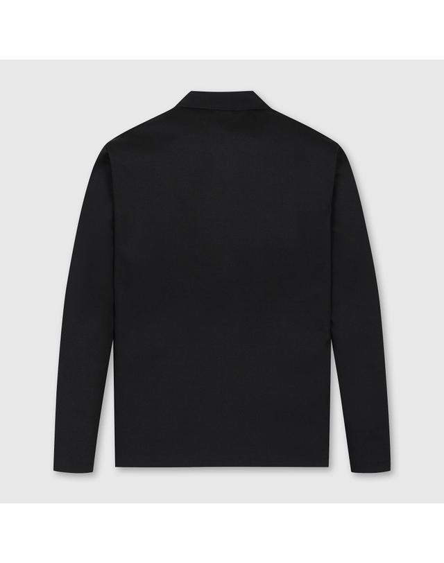 골든베어 (공용) Polo Collar Essential LS T-shirt G4TAW26001BKX 착용컷