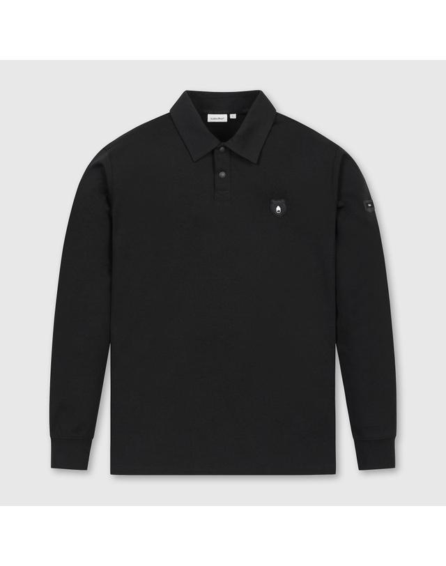 골든베어 (공용) Essential Polo Collar LS T-shirt G4TAW26005BKX 착용컷