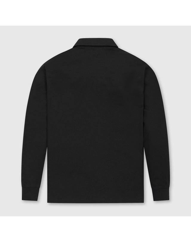 골든베어 (공용) Essential Polo Collar LS T-shirt G4TAW26005BKX 착용컷