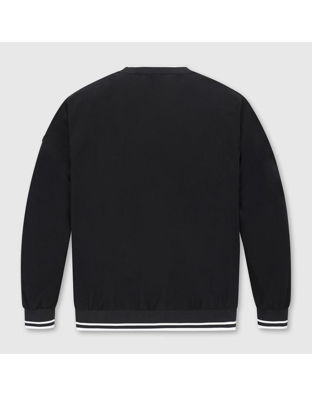 골든베어 (남성) Essential Crewneck Woven Pullover G4TAW26003BKX 착용컷