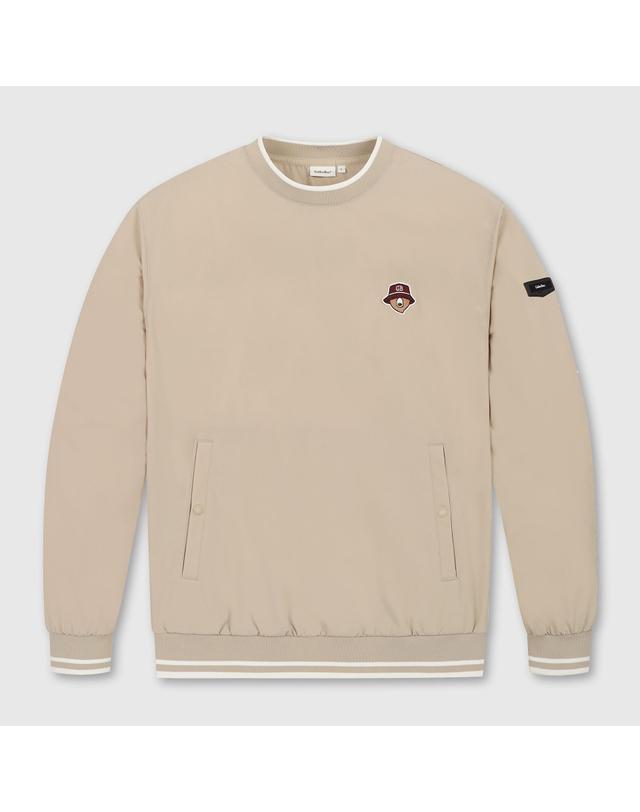 골든베어 (남성) Essential Crewneck Woven Pullover G4TAW26003BEX 착용컷