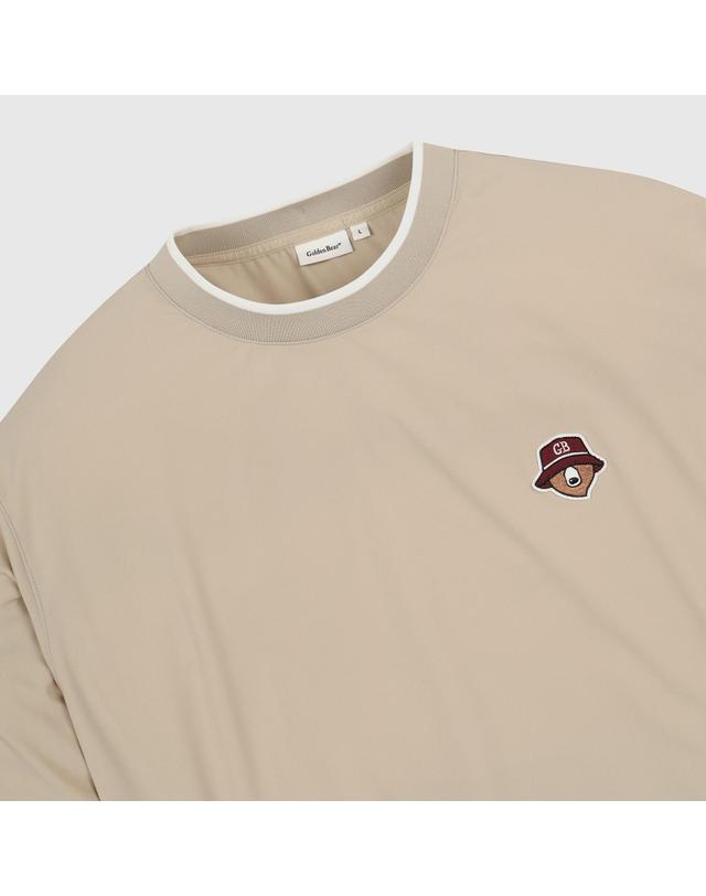 골든베어 (남성) Essential Crewneck Woven Pullover G4TAW26003BEX 착용컷