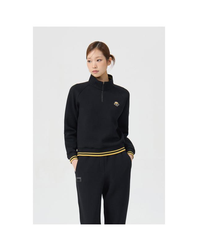 골든베어 (여성) Double-Faced Half-Zip Pullover (SET UP) G5TAW26005BKX 착용컷