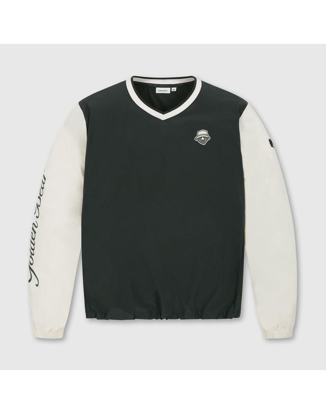 골든베어 (여성) Contrast Back Mid-length Woven Pullover G5TAW26003GRX 착용컷