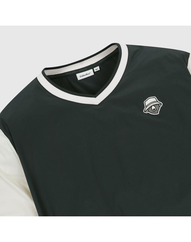 골든베어 (여성) Contrast Back Mid-length Woven Pullover G5TAW26003GRX 착용컷
