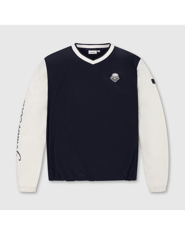 골든베어 (여성) Contrast Back Mid-length Woven Pullover G5TAW26003NYX 착용컷