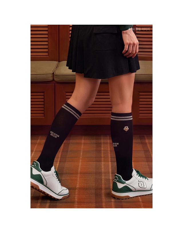 골든베어 (여성) Wool Blended Knee High Socks G6LAX26200BKX 착용컷