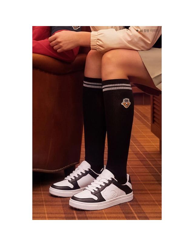 골든베어 (여성) Wool Blended Knee High Socks G6LAX26200BKX 착용컷