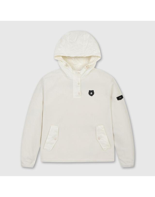골든베어 (여성) Woven Hybrid Fleece Hoody (SET UP) G5TAW26301IVX 착용컷