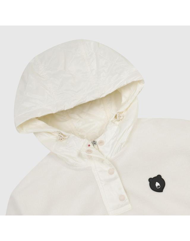 골든베어 (여성) Woven Hybrid Fleece Hoody (SET UP) G5TAW26301IVX 착용컷